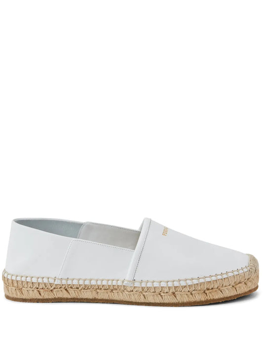 Ferragamo logo-print leather espadrilles