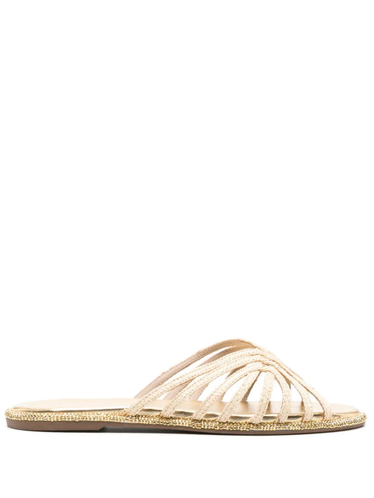 Le Silla Embrace flat raffia sandals