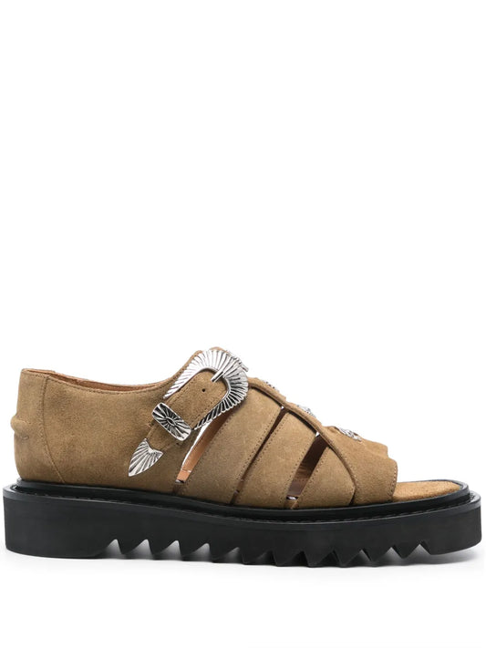 Toga Virilis caged leather sandals