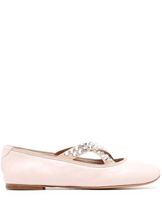 Casadei crystal-embellished ballerina shoes