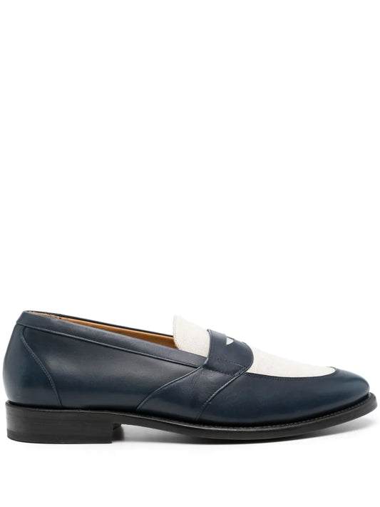 FURSAC colourblock panelled loafers