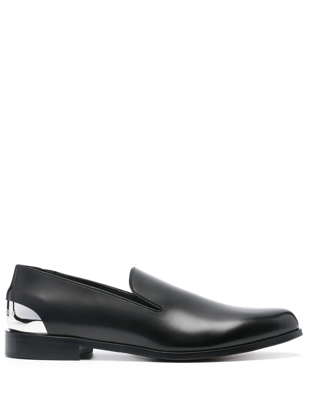 Alexander McQueen metal-heel leather loafers