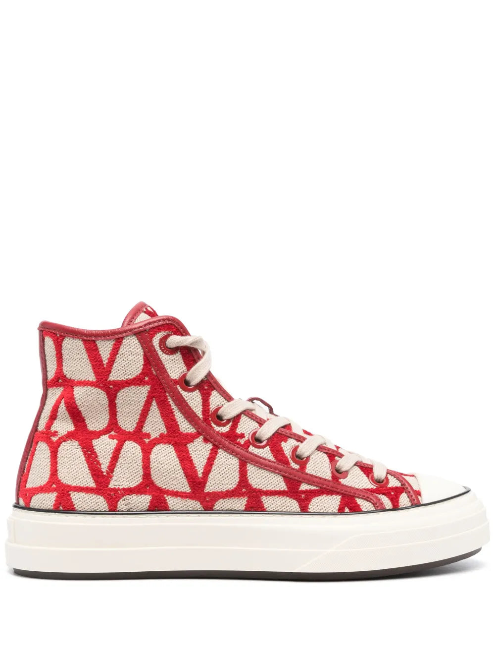 Valentino Garavani Toile Iconographe flocked sneakers