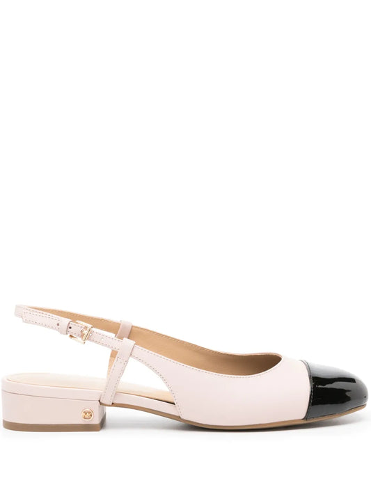 Michael Michael Kors contrasting-toecap leather ballerina shoes