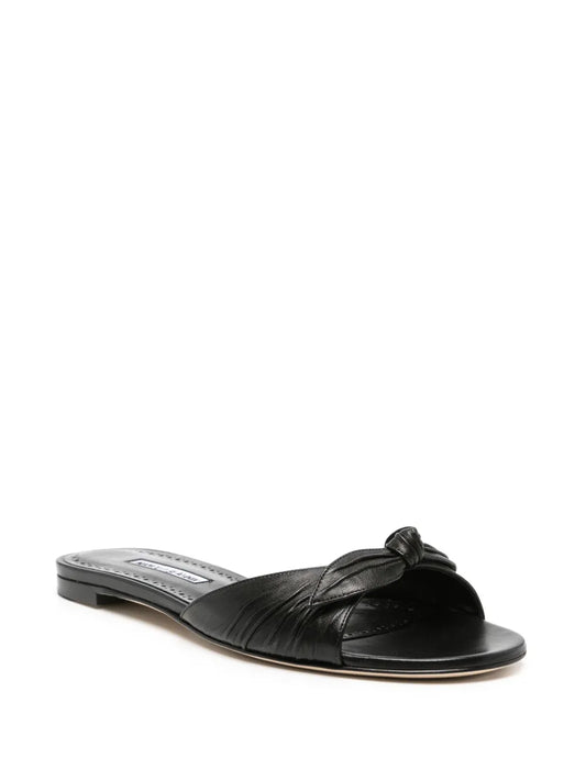 Manolo Blahnik Lollo leather slides