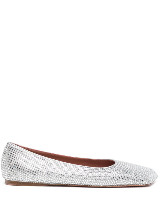 Amina Muaddi Ane crystal-embellished ballerina shoes 