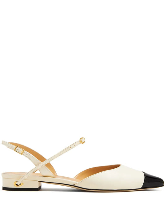 Jennifer Chamandi bi-colour leather ballerina shoes