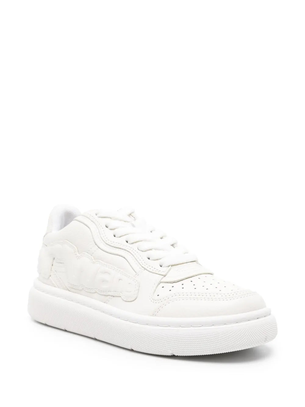 Alexander Wang logo-embossed leather sneakers