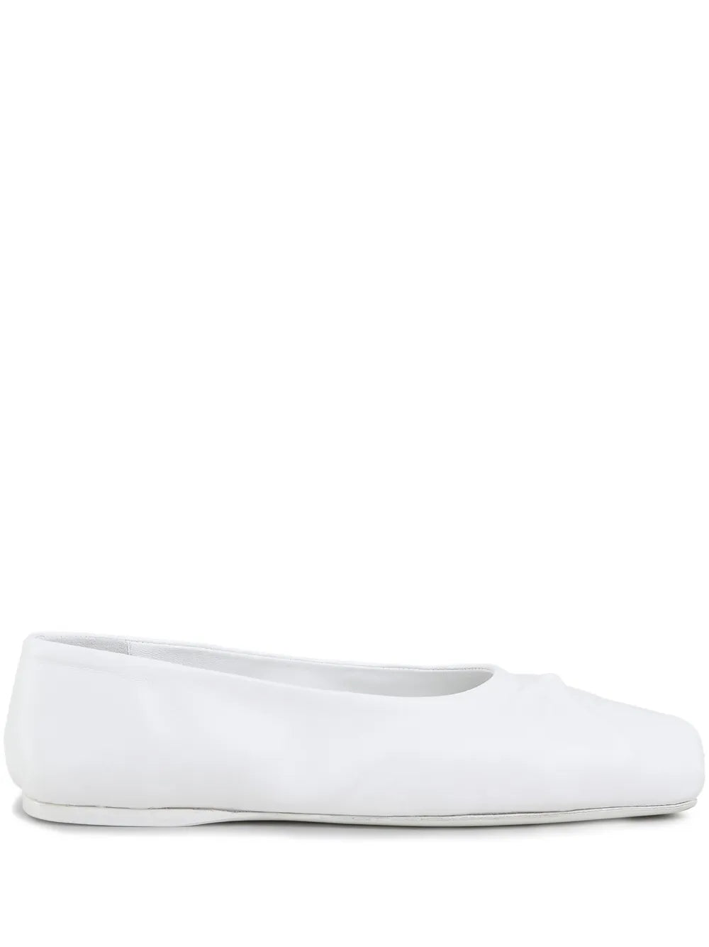Marni bow-embossed leather ballerina shoes