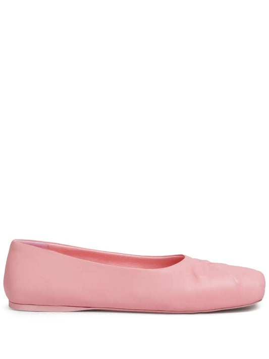 Marni bow leather ballerina shoes