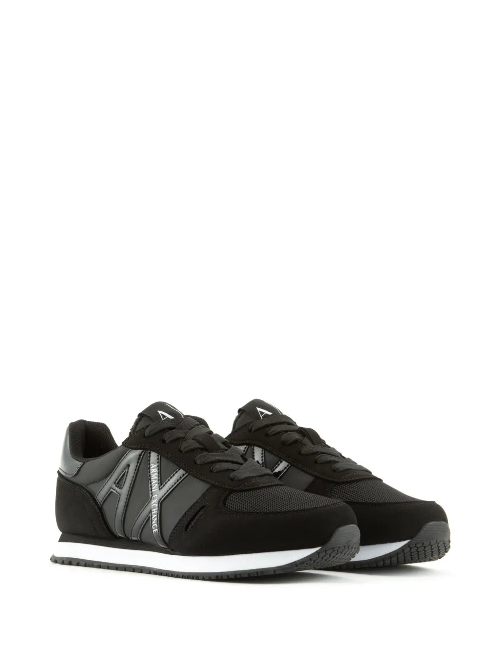 Armani Exchange embossed-logo panelled sneakers