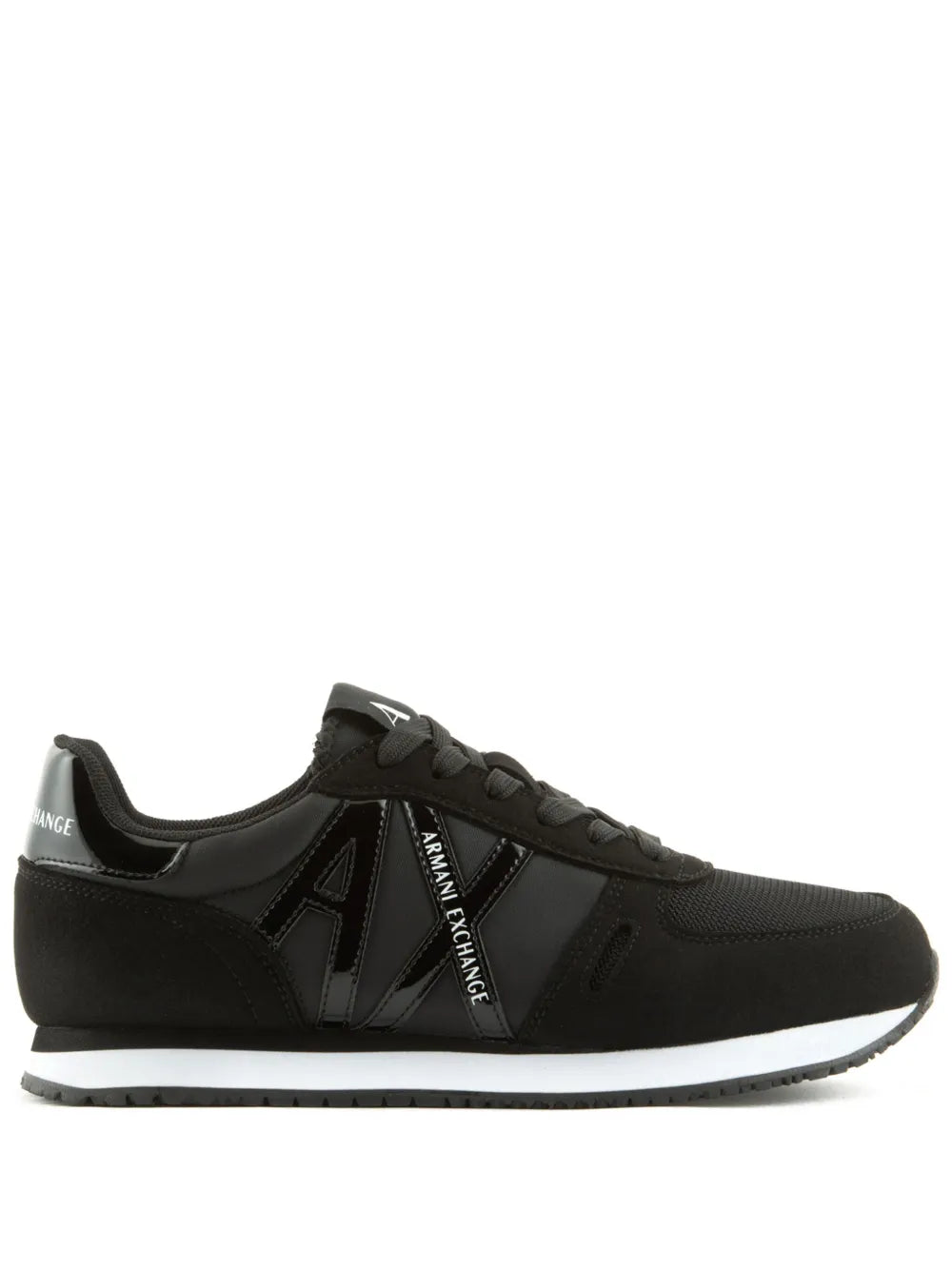 Armani Exchange embossed-logo panelled sneakers
