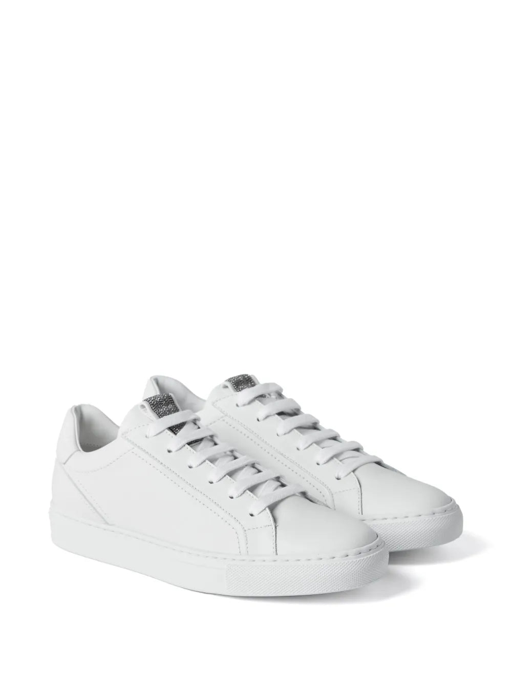 Brunello Cucinelli Monili-embellished leather sneakers