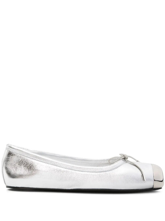 Alexander McQueen Punk metallic ballerina shoes