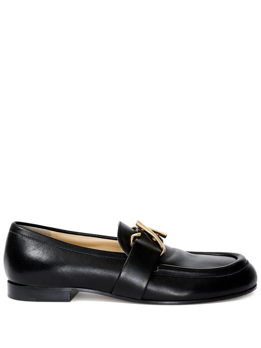 Proenza Schouler monogram-plaque leather loafers