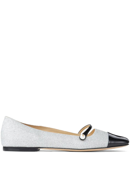 Jimmy Choo Elisa leather ballerina shoes