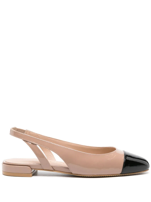 Stuart Weitzman Sleek Slingback leather ballerina shoes