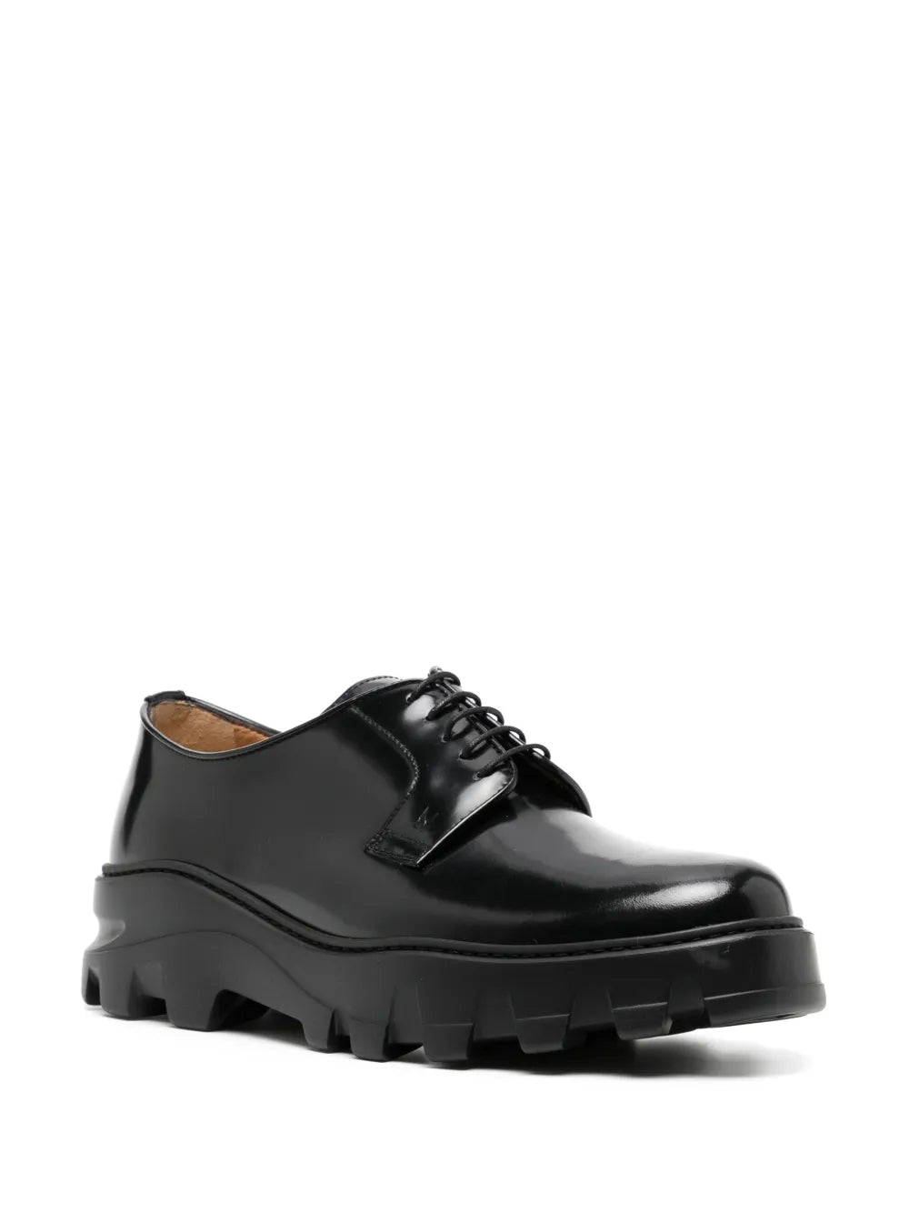 Moreschi round-toe leather derby shoes
