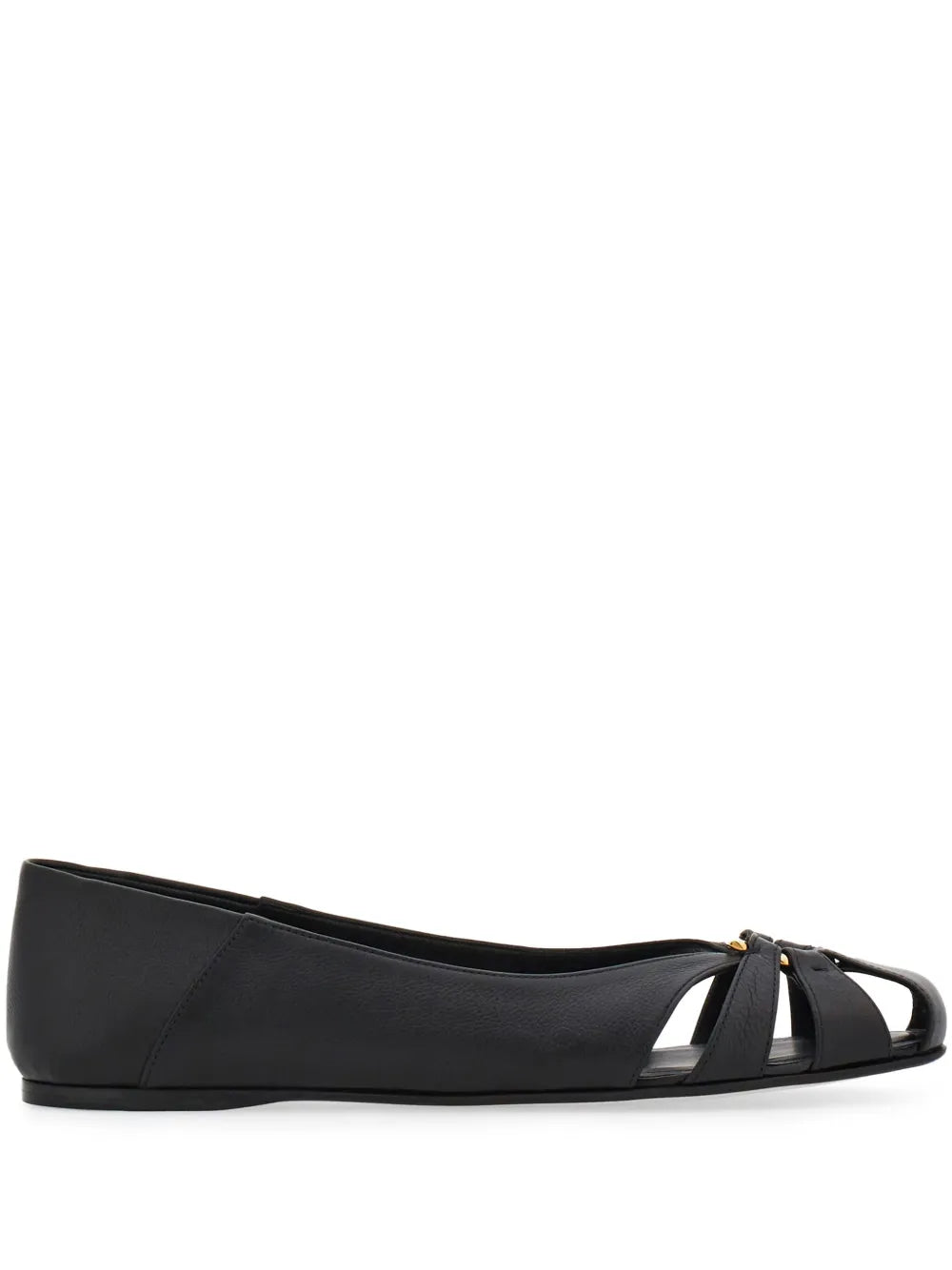 Ferragamo Gancini ornament flat ballerina shoes