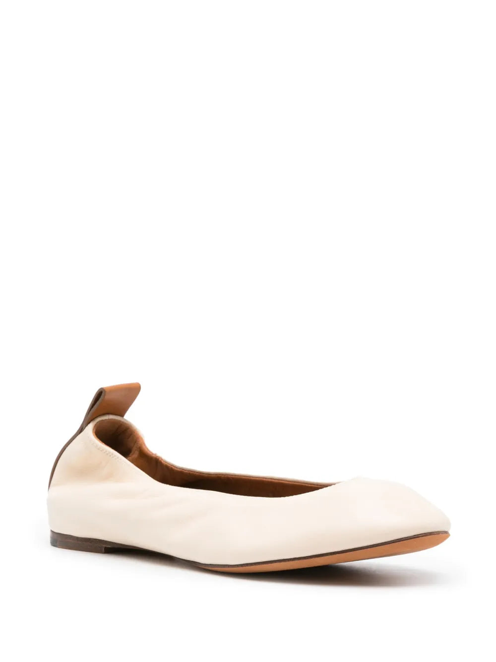Lanvin round-toe leather ballerina shoes