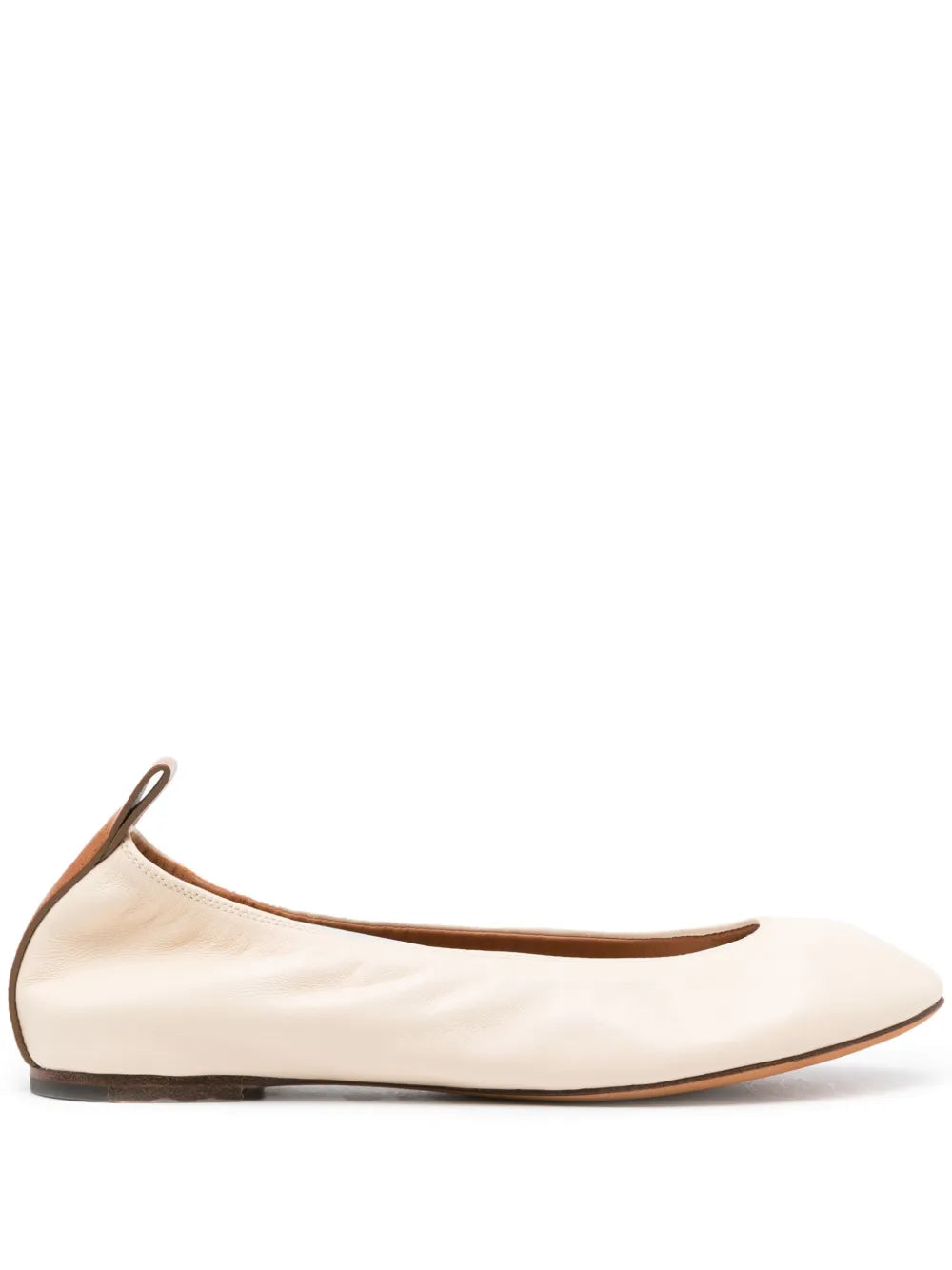 Lanvin round-toe leather ballerina shoes