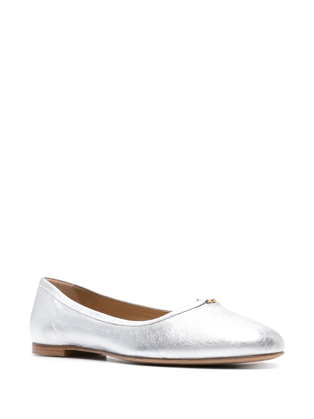 Chloé Marcie metallic leather ballerina shoes