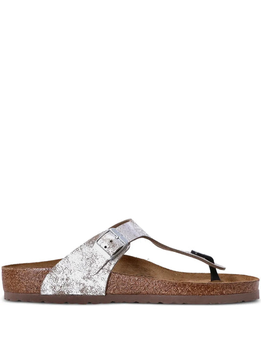 Birkenstock Gizeh Birko-Flor metallic flip flops