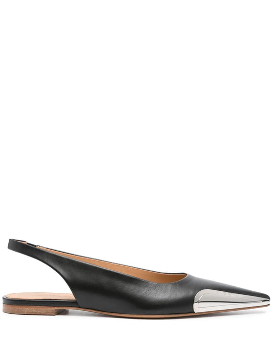 Off-White Allenframe leather ballerina shoes