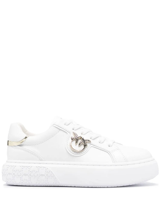 PINKO Love Birds leather sneakers