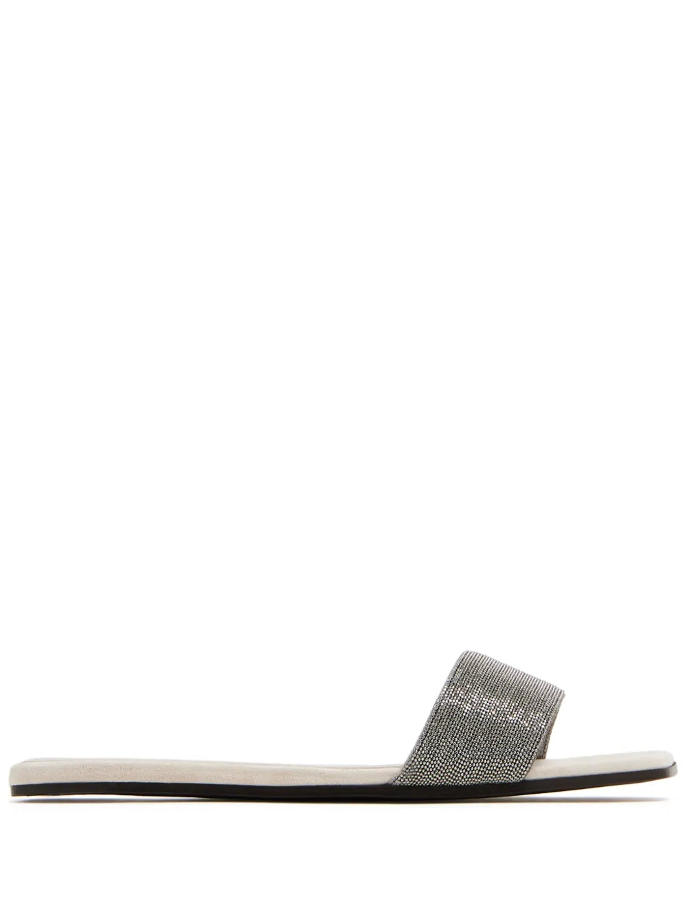 Brunello Cucinelli Monili leather slides
