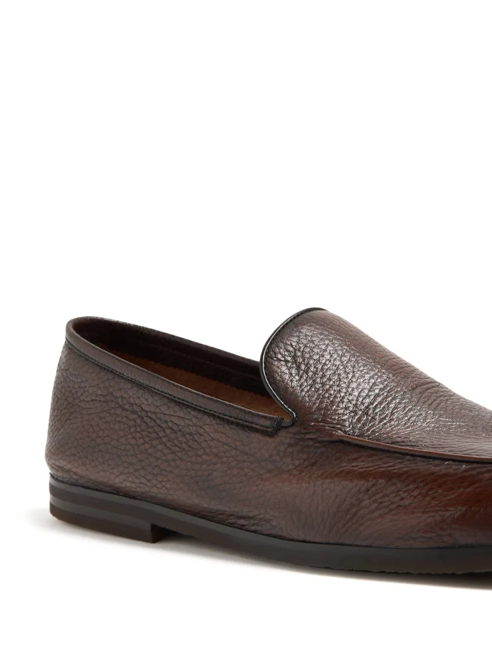 Barrett almond-toe leather loafers