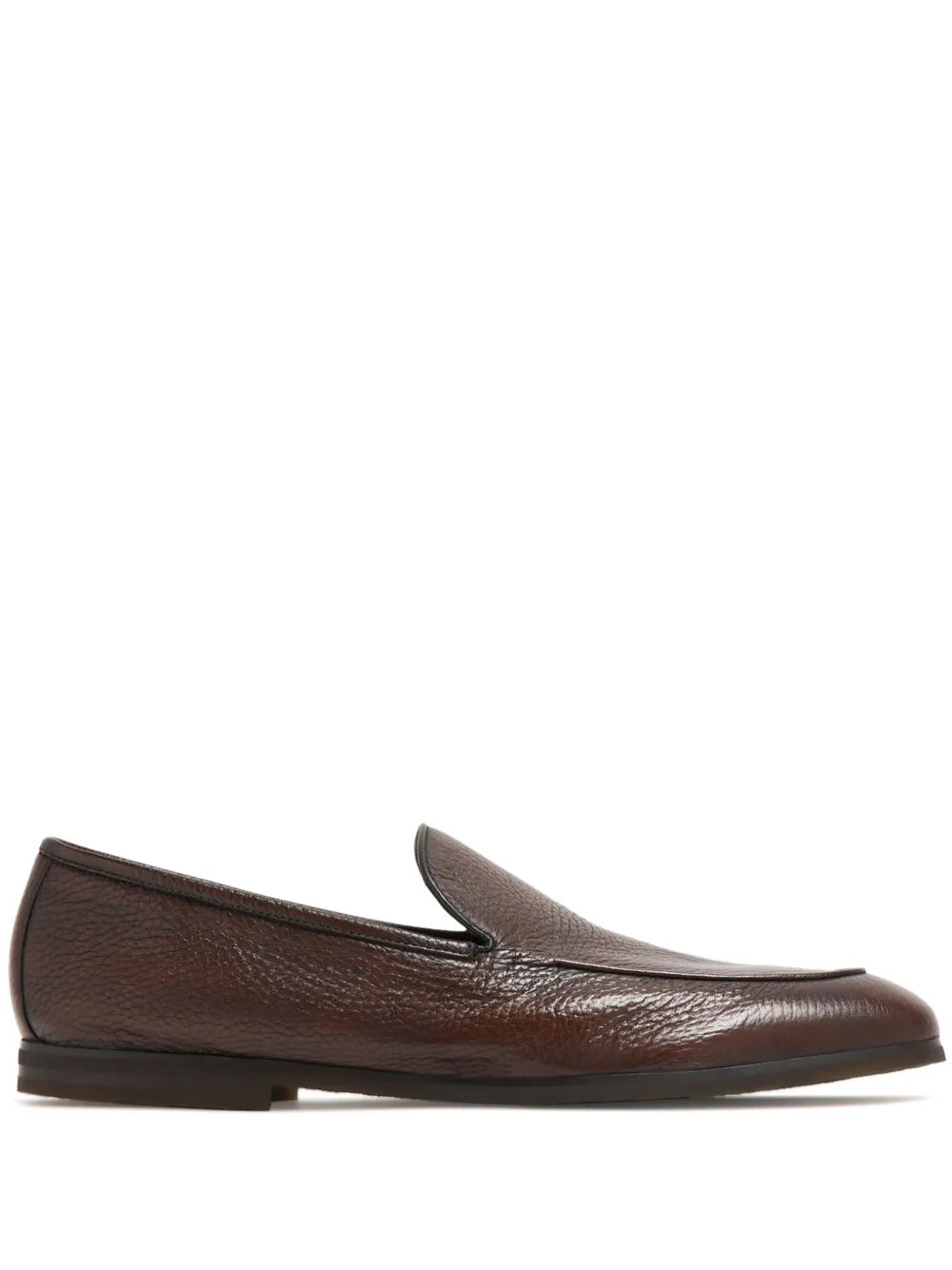 Barrett almond-toe leather loafers