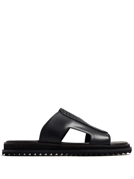 Barrett cut-out leather slides
