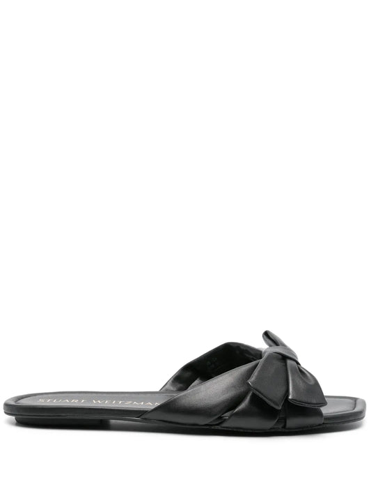 Stuart Weitzman Sofia bow-embellished slides