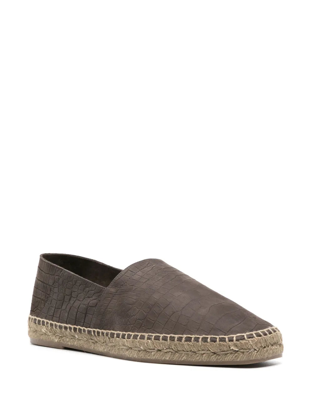 TOM FORD embossed-crocodile leather espadrilles