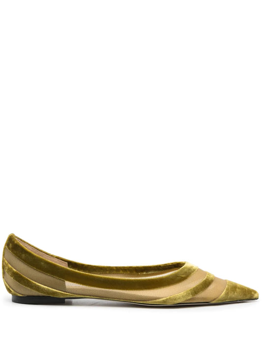 Jimmy Choo Love flocked tulle ballet pumps