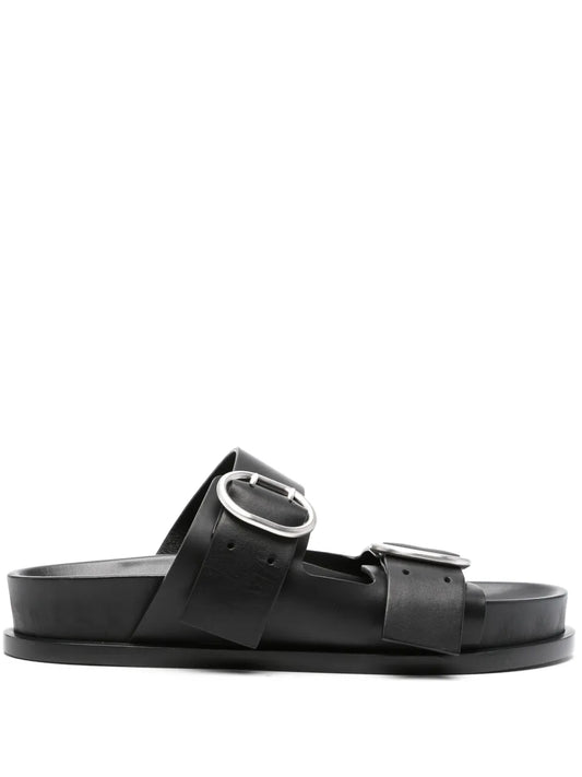 Jil Sander double-buckle leather sandals