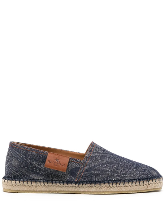 ETRO paisley-print denim espadrilles