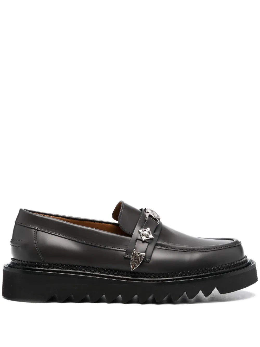 Toga Virilis logo-plaque leather loafers