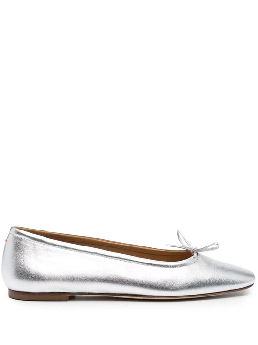 Aeyde metallic leather ballerina shoes