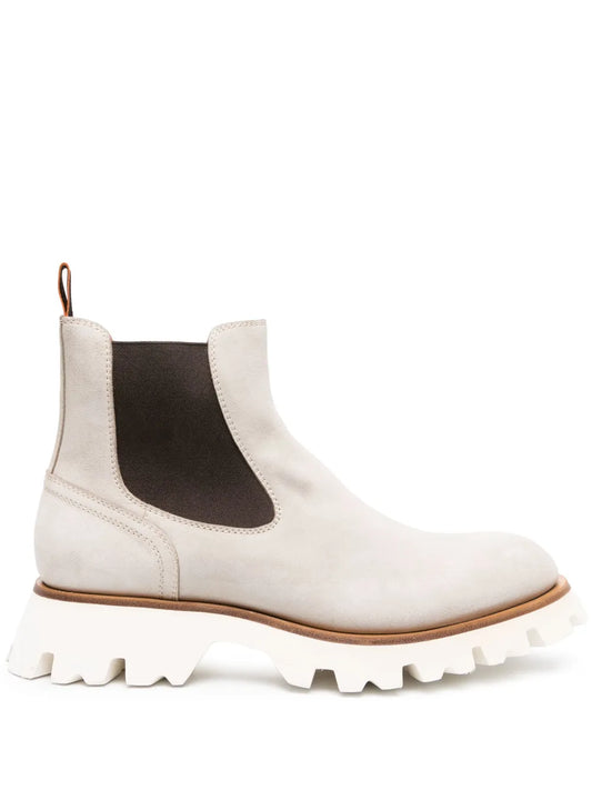Santoni chunky suede Chelsea boots
