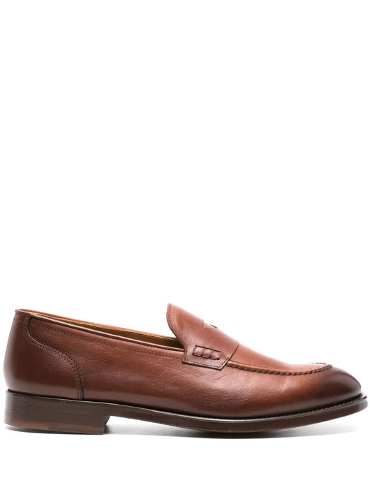 Doucal's penny-slot leather loafers