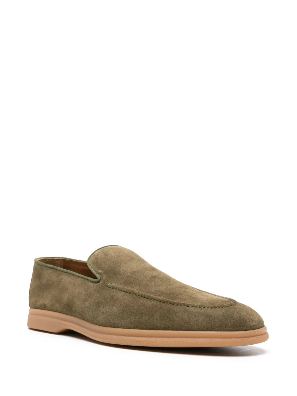 Doucal's almond-toe suede loafers