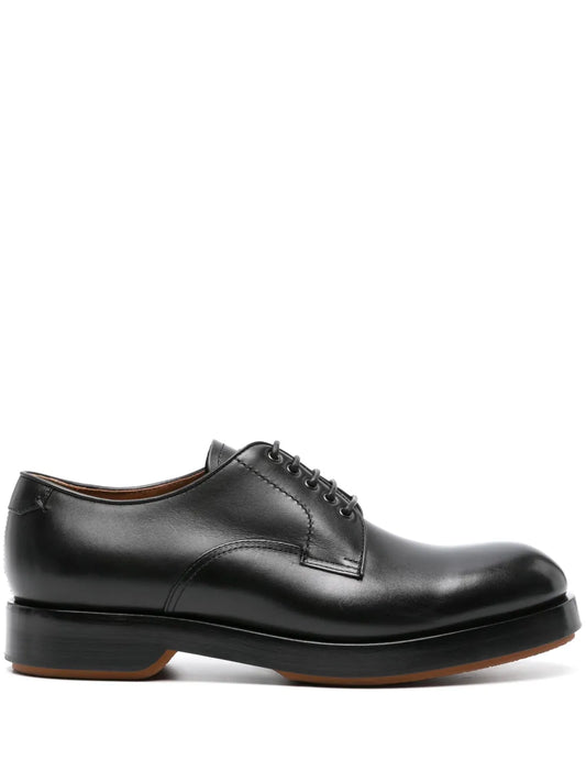 Zegna lace-up patent leather derby shoes