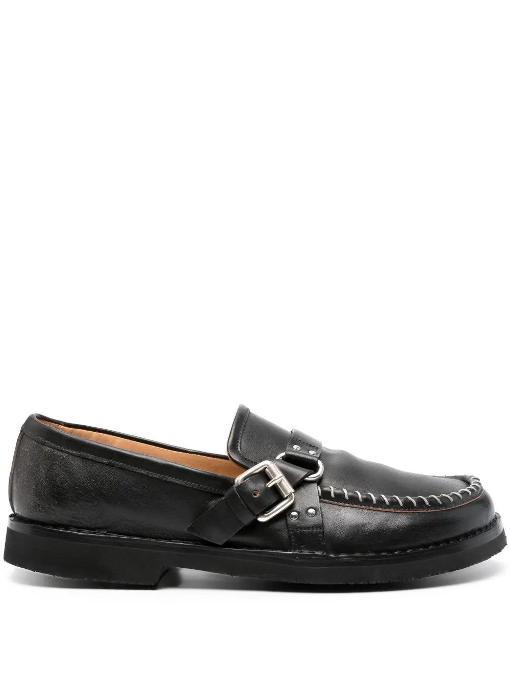 Premiata leather buckle loafers