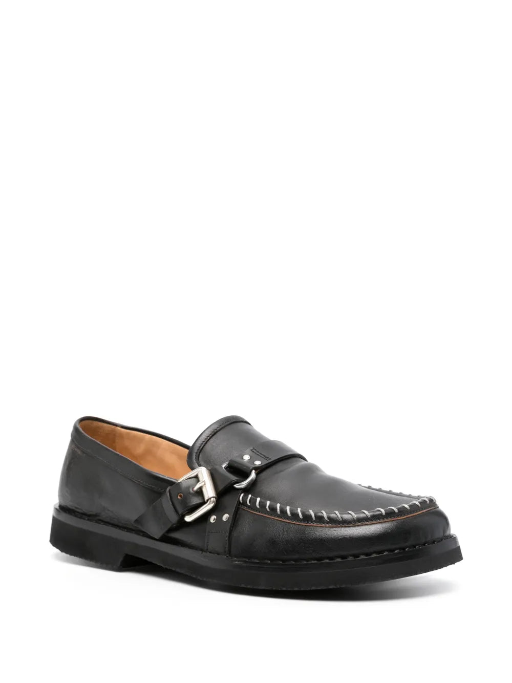 Premiata leather buckle loafers