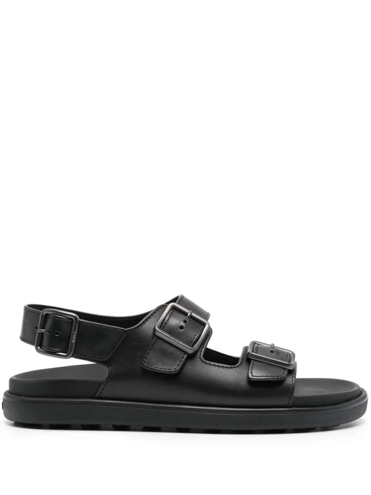 Tod's engraved-logo leather sandals