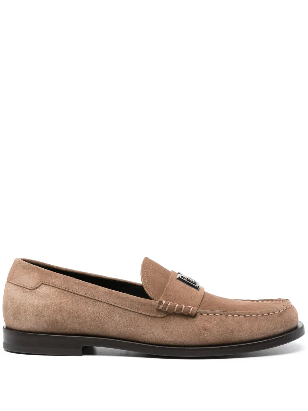 Dolce & Gabbana logo-plaque suede loafers