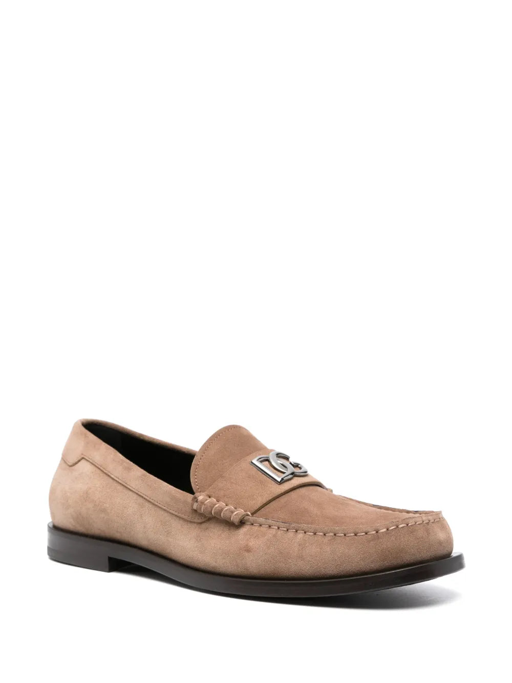 Dolce & Gabbana logo-plaque suede loafers