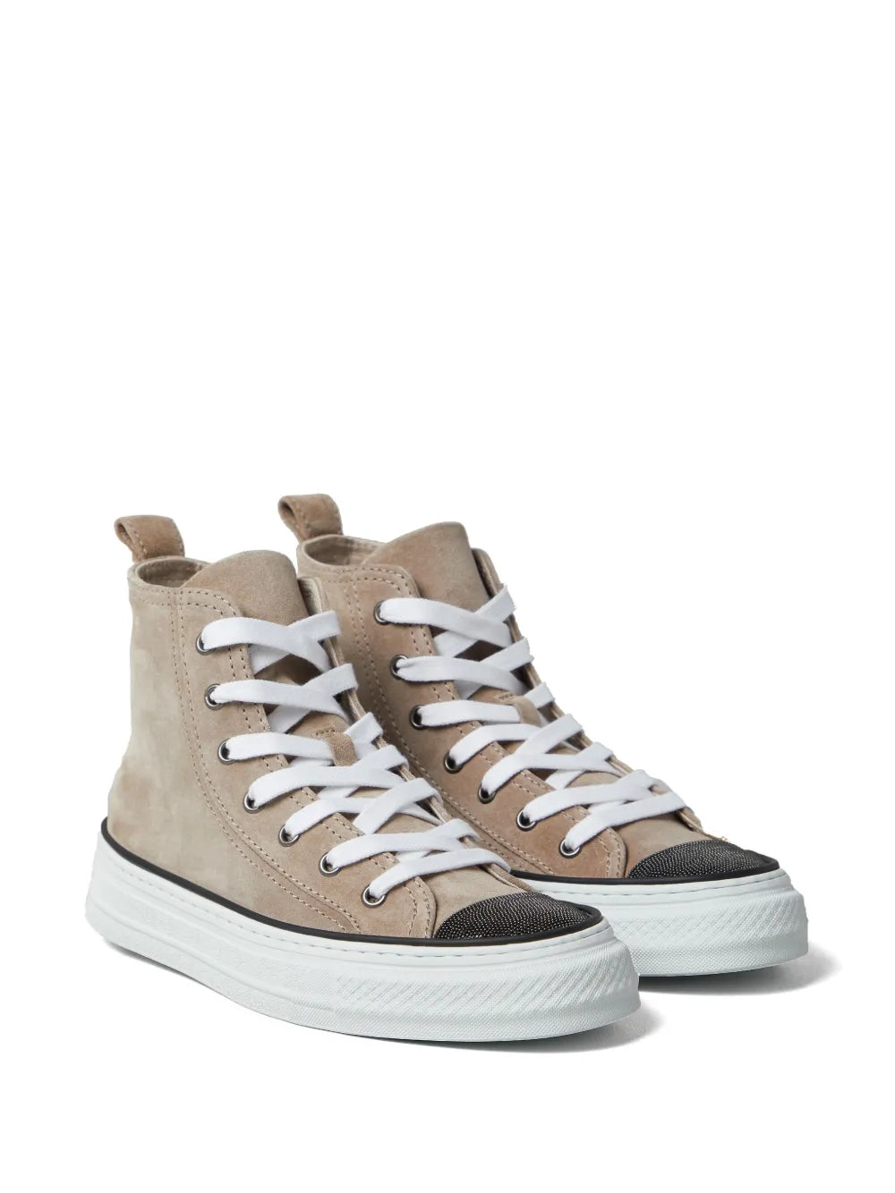 Brunello Cucinelli panelled lace-up sneakers